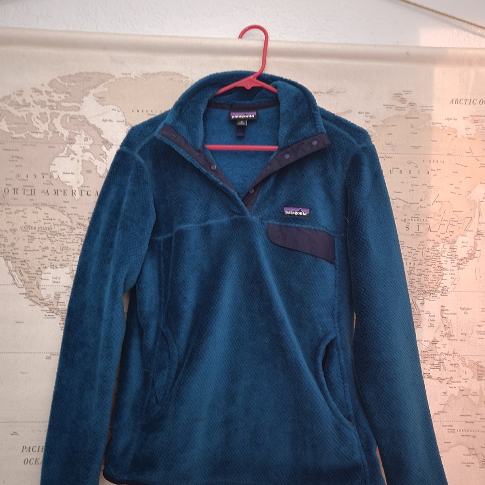 Blue Patagonia Half Button Jacket
